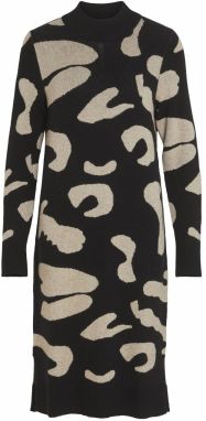 VILA Pletené šaty 'VIRil'  telová / čierna