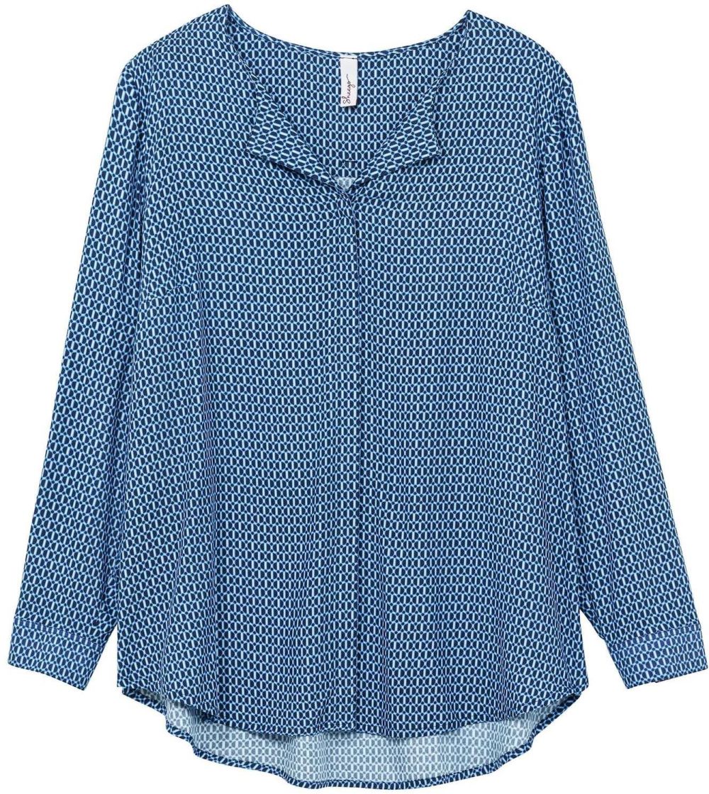 SHEEGO Blúzka  námornícka modrá / biela