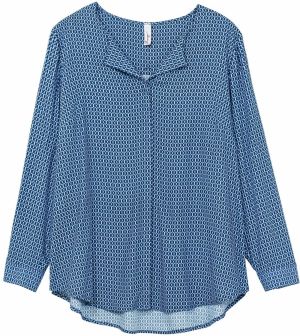 SHEEGO Blúzka  námornícka modrá / biela