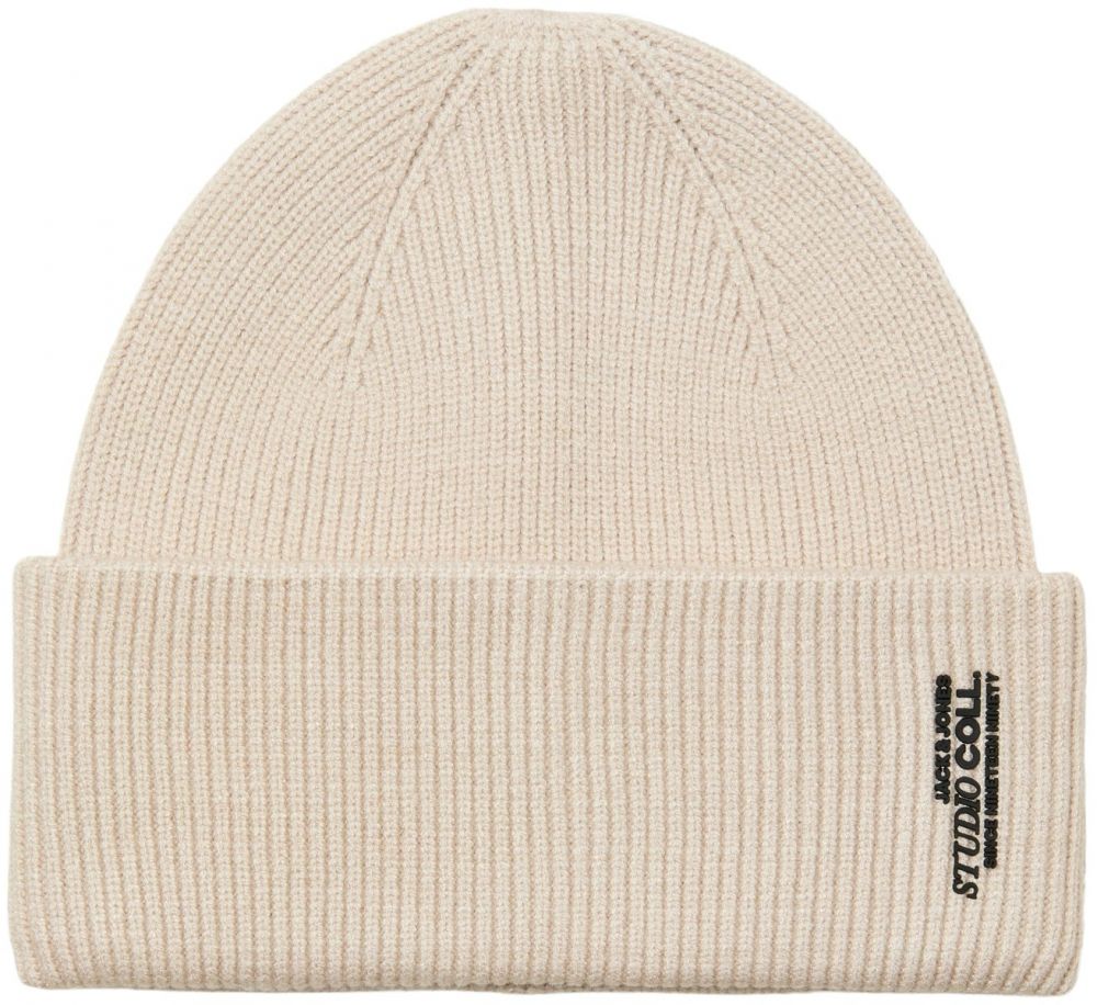 JACK & JONES Čiapky 'JACCOLL'  krémová / čierna