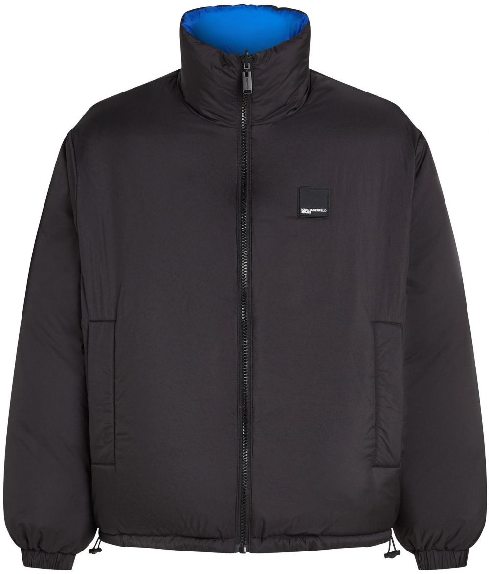 KARL LAGERFELD JEANS Zimná bunda  modrá / čierna