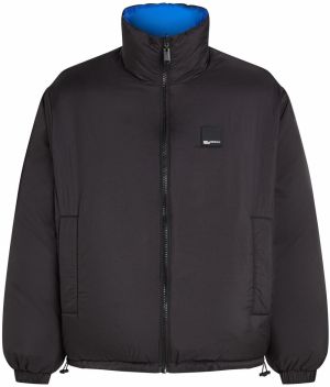 KARL LAGERFELD JEANS Zimná bunda  modrá / čierna