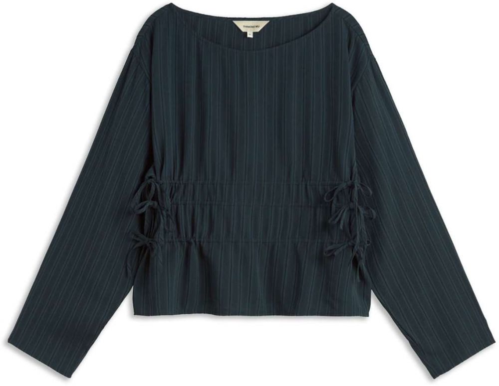 Thinking MU Blúzka 'Devin'  tmavomodrá / petrolejová