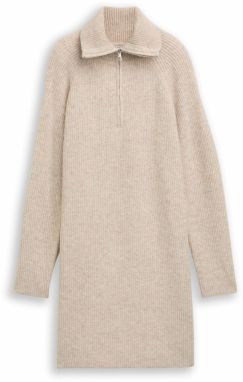 TOM TAILOR DENIM Pletené šaty  béžová