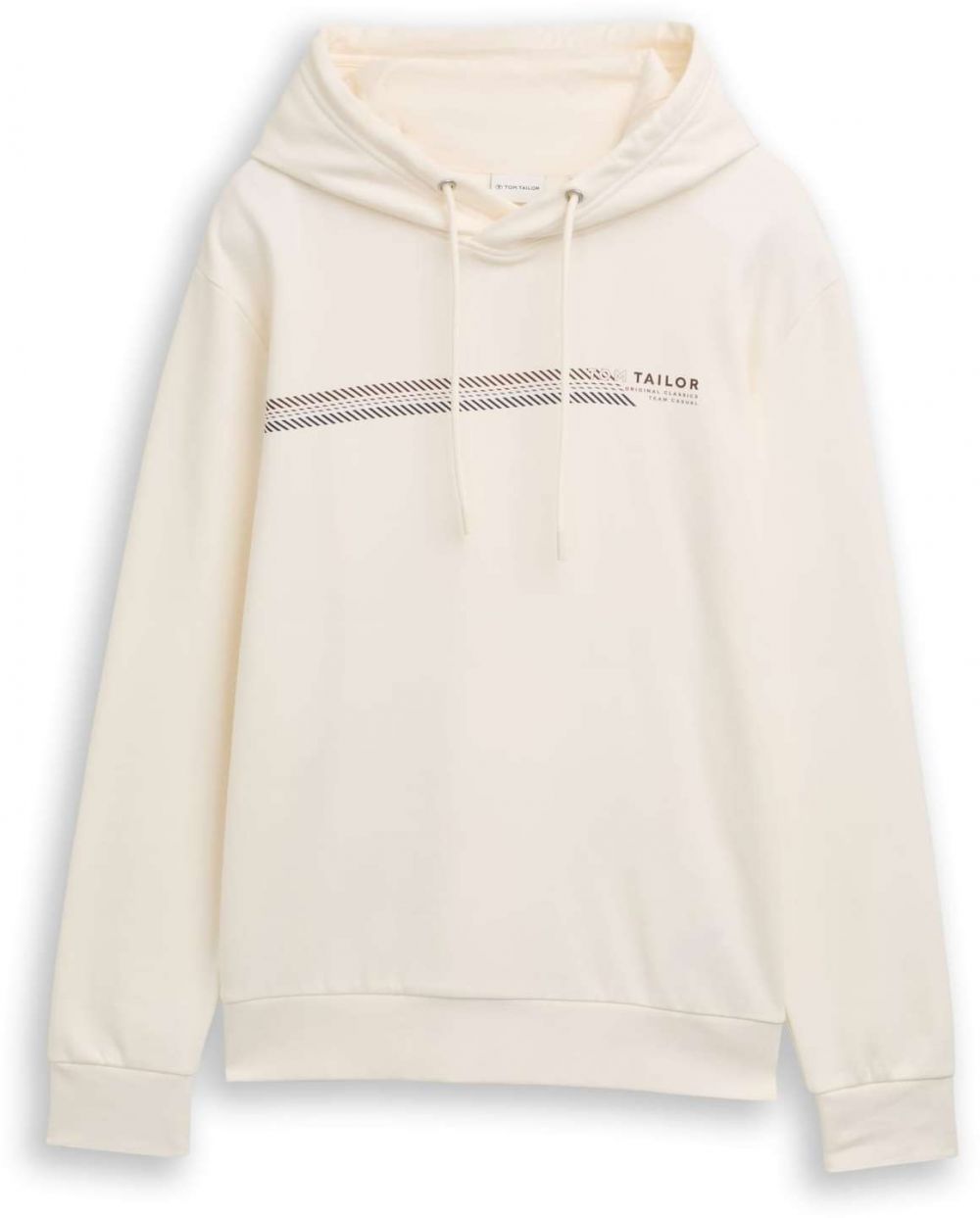 TOM TAILOR Mikina  čierna / biela ako vlna