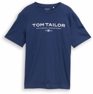 TOM TAILOR Tričko  námornícka modrá / biela