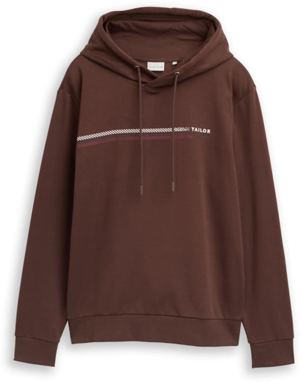 TOM TAILOR Mikina  čokoládová / biela