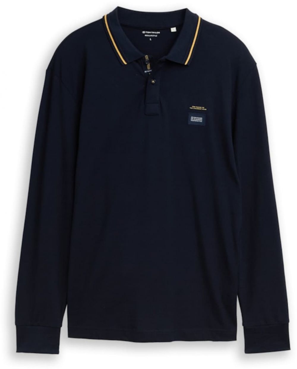 TOM TAILOR Tričko  tmavomodrá / svetlooranžová / biela