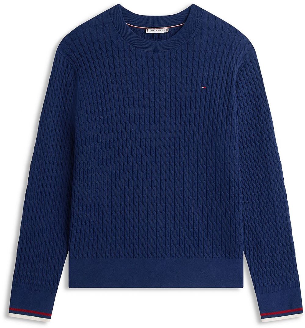 Tommy Hilfiger Curve Sveter  námornícka modrá / červená / biela