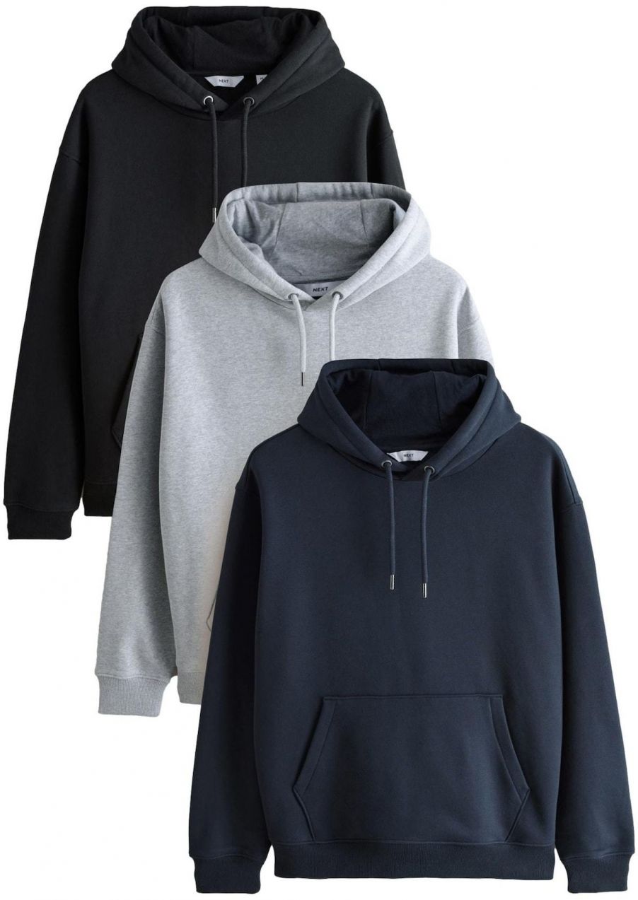 Next Mikina  námornícka modrá / sivá melírovaná / čierna