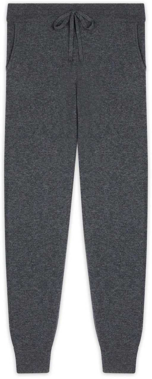 JUST CASHMERE Nohavice  sivá melírovaná