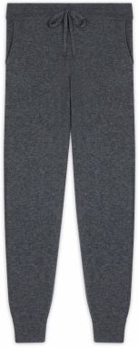 JUST CASHMERE Nohavice  sivá melírovaná