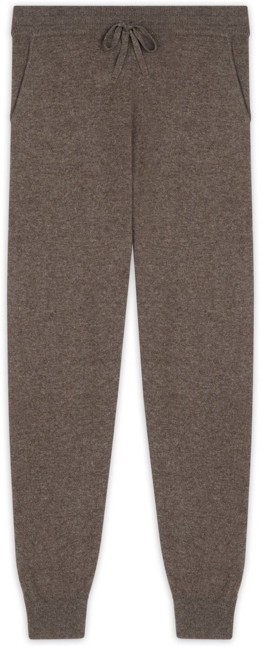 JUST CASHMERE Nohavice  hnedá