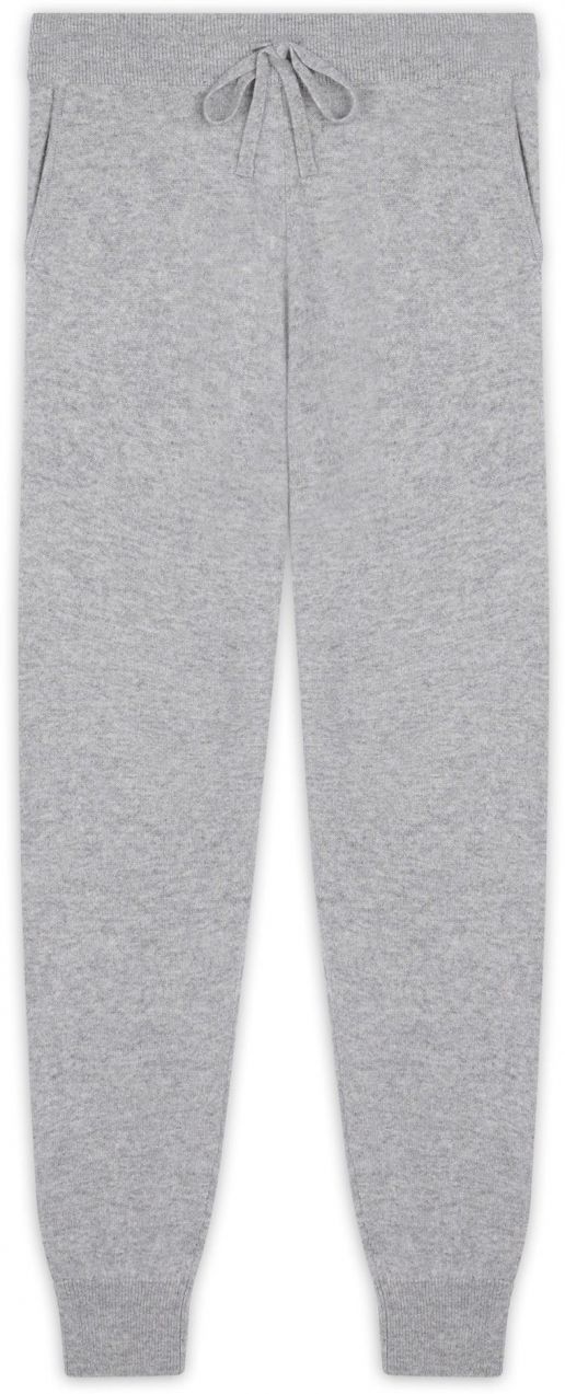 JUST CASHMERE Nohavice  sivá melírovaná