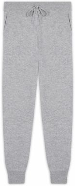 JUST CASHMERE Nohavice  sivá melírovaná