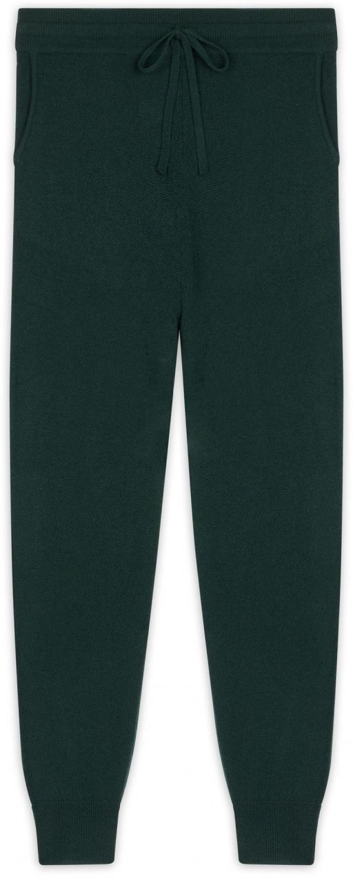 JUST CASHMERE Nohavice 'WENDY'  tmavozelená