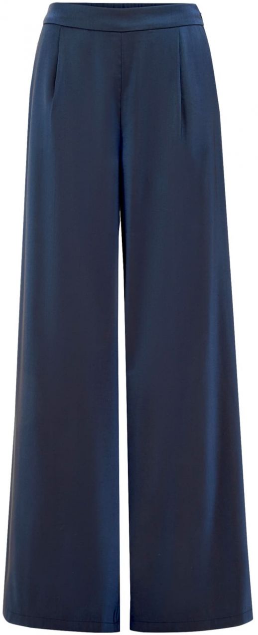 WE Fashion Plisované nohavice  tmavomodrá