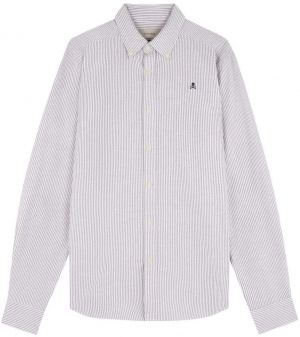 Scalpers Košeľa 'New Oxford'  burgundská / biela