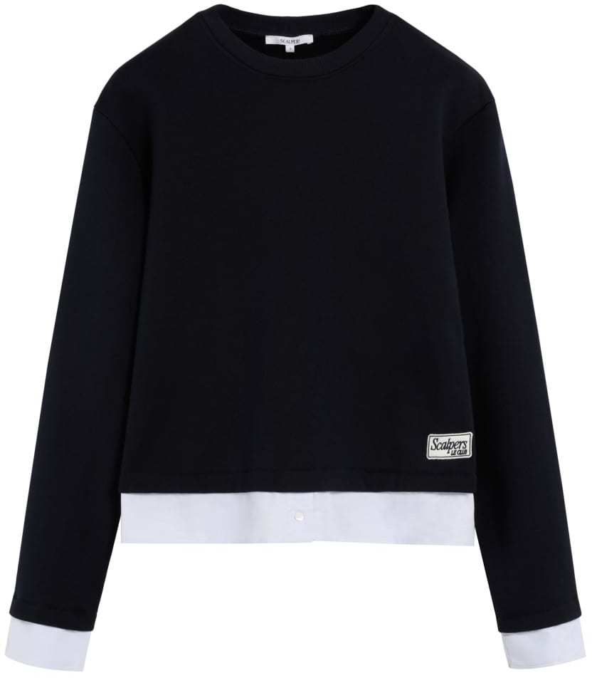 Scalpers Tričko  námornícka modrá / biela