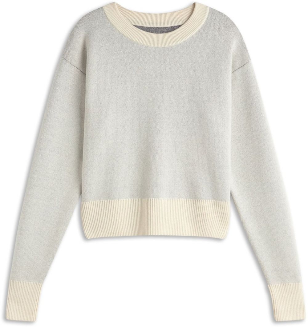 Thinking MU Sveter 'Flower Rope'  pastelovo modrá / čierna / šedobiela