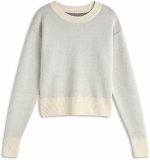 Thinking MU Sveter 'Flower Rope'  pastelovo modrá / čierna / šedobiela