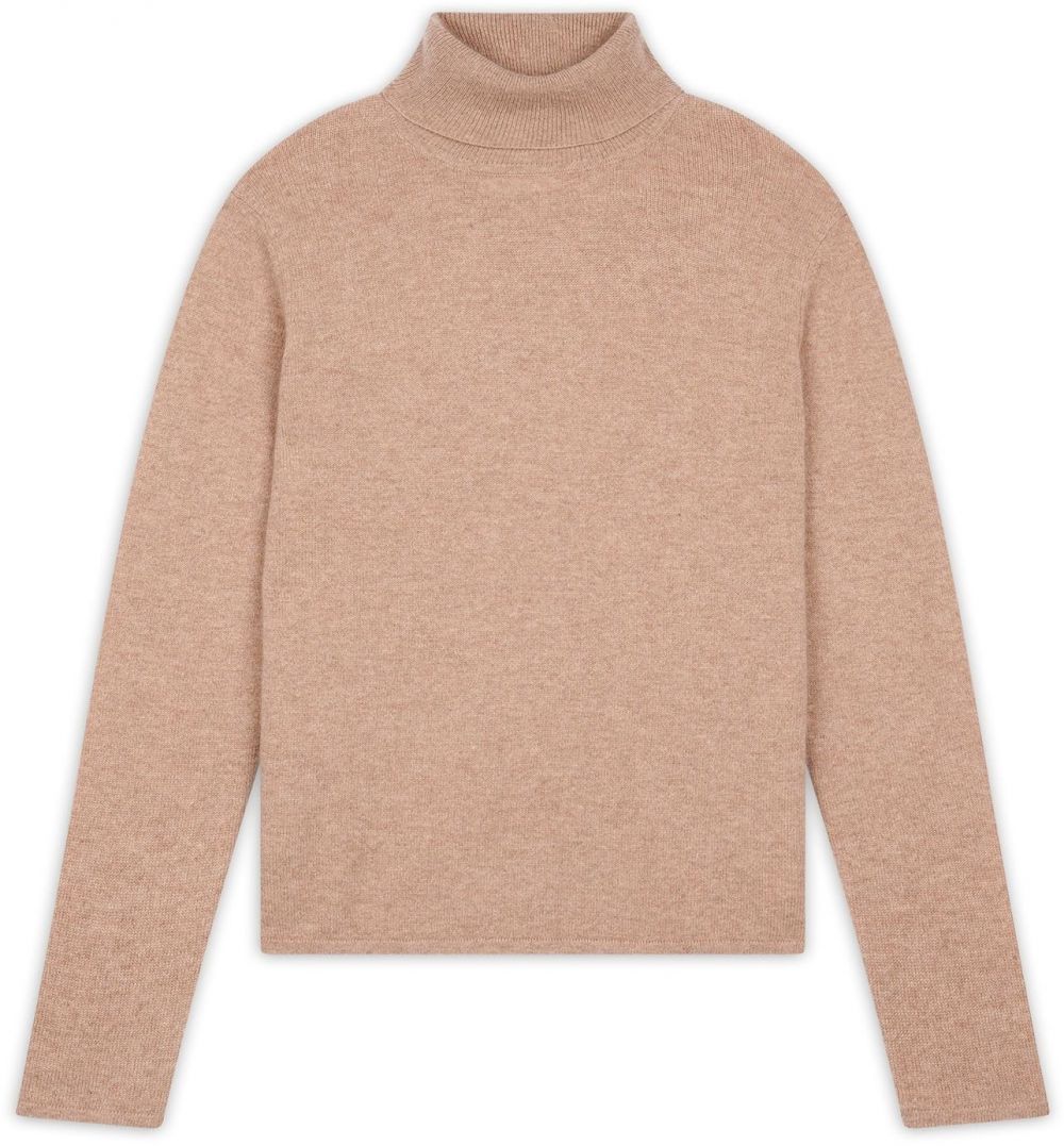 JUST CASHMERE Sveter 'Ava'  farba ťavej srsti