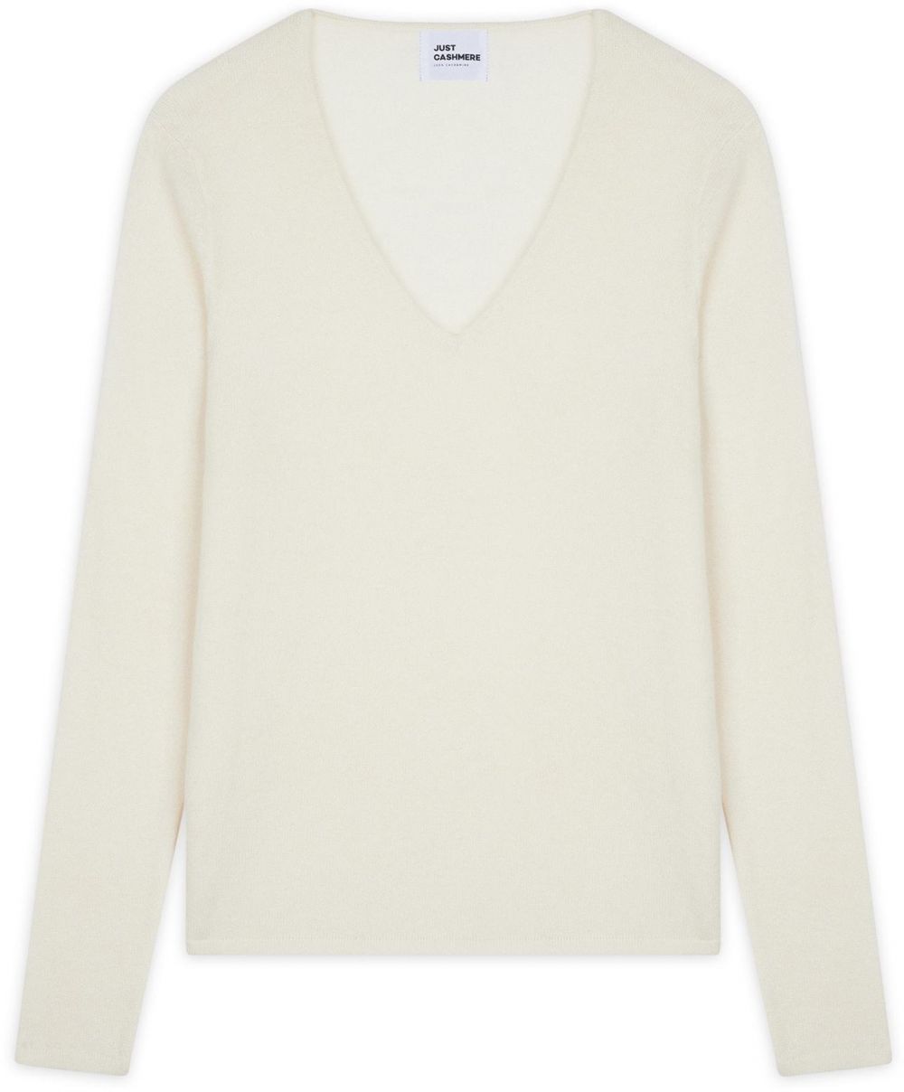 JUST CASHMERE Sveter 'Joan'  slonová kosť