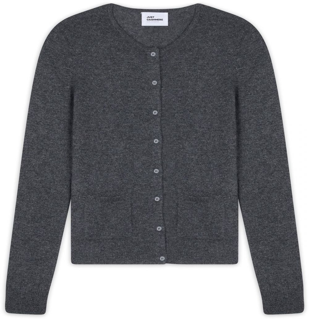 JUST CASHMERE Kardigán 'Katharine'  antracitová