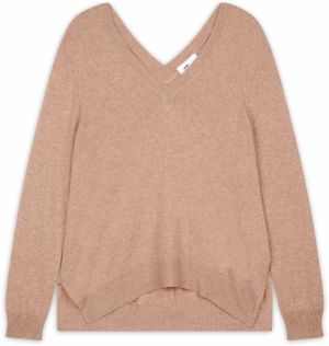 JUST CASHMERE Sveter 'Opal'  mokka