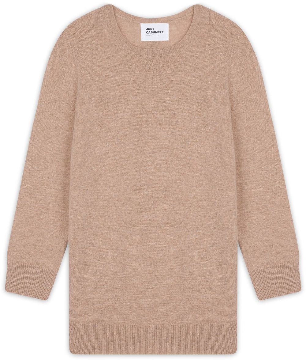 JUST CASHMERE Sveter 'Janice'  mokka