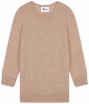 JUST CASHMERE Sveter 'Janice'  mokka