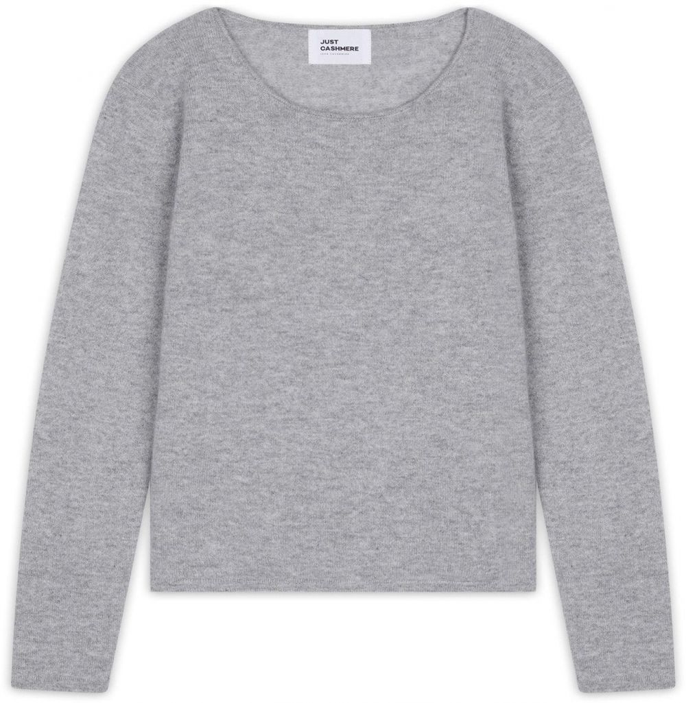 JUST CASHMERE Sveter 'Vivian'  svetlosivá