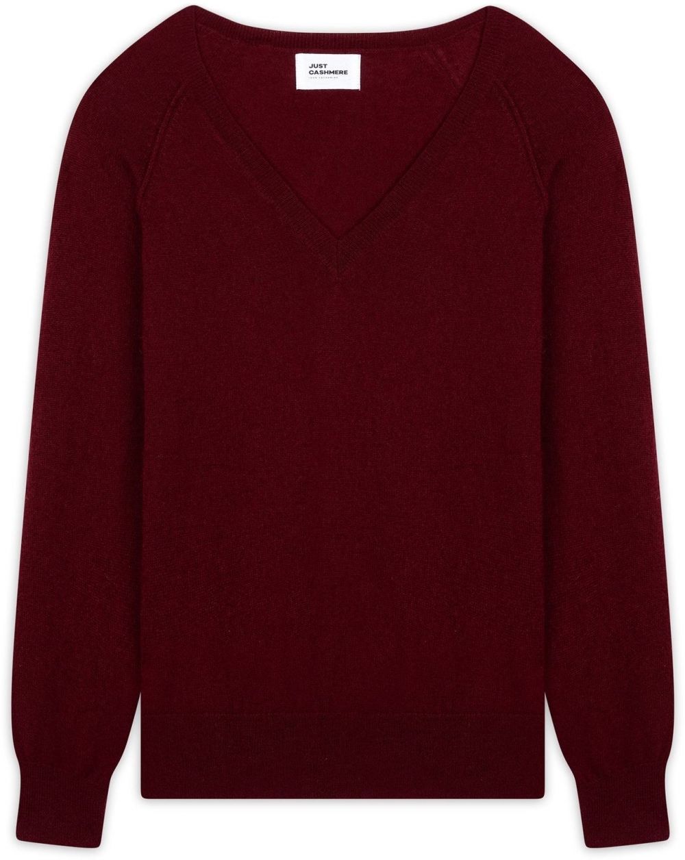 JUST CASHMERE Sveter 'Phoebe'  bordová