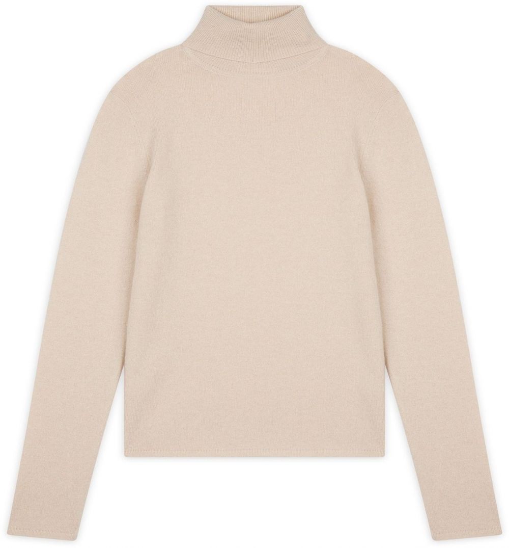 JUST CASHMERE Sveter 'Ava'  piesková