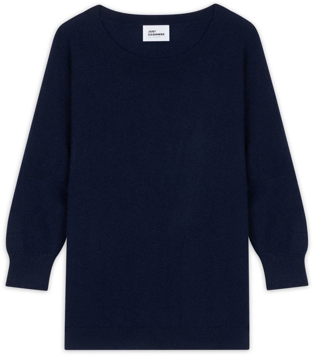 JUST CASHMERE Sveter 'Rebecca'  námornícka modrá
