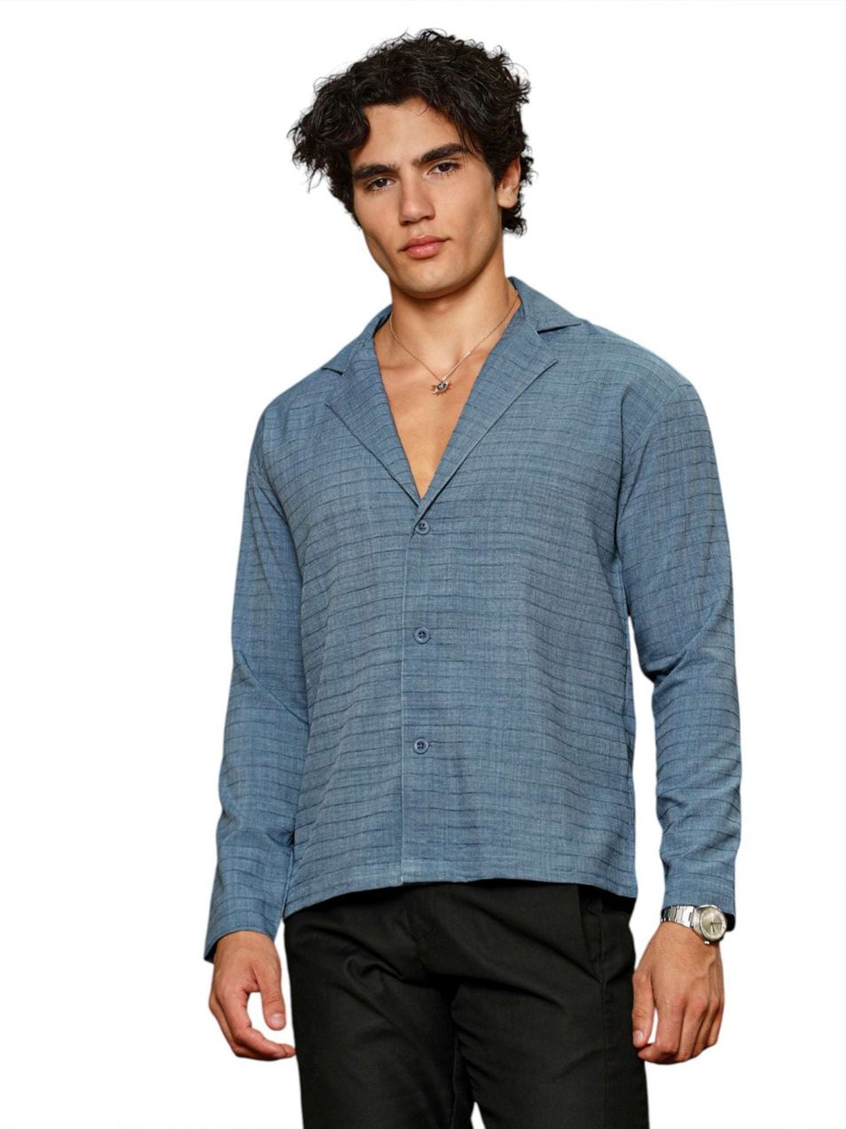 Campus Sutra Košeľa 'Kaliyah'  zafírová / opálová