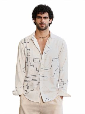 Campus Sutra Košeľa 'Ivanna'  čierna / biela