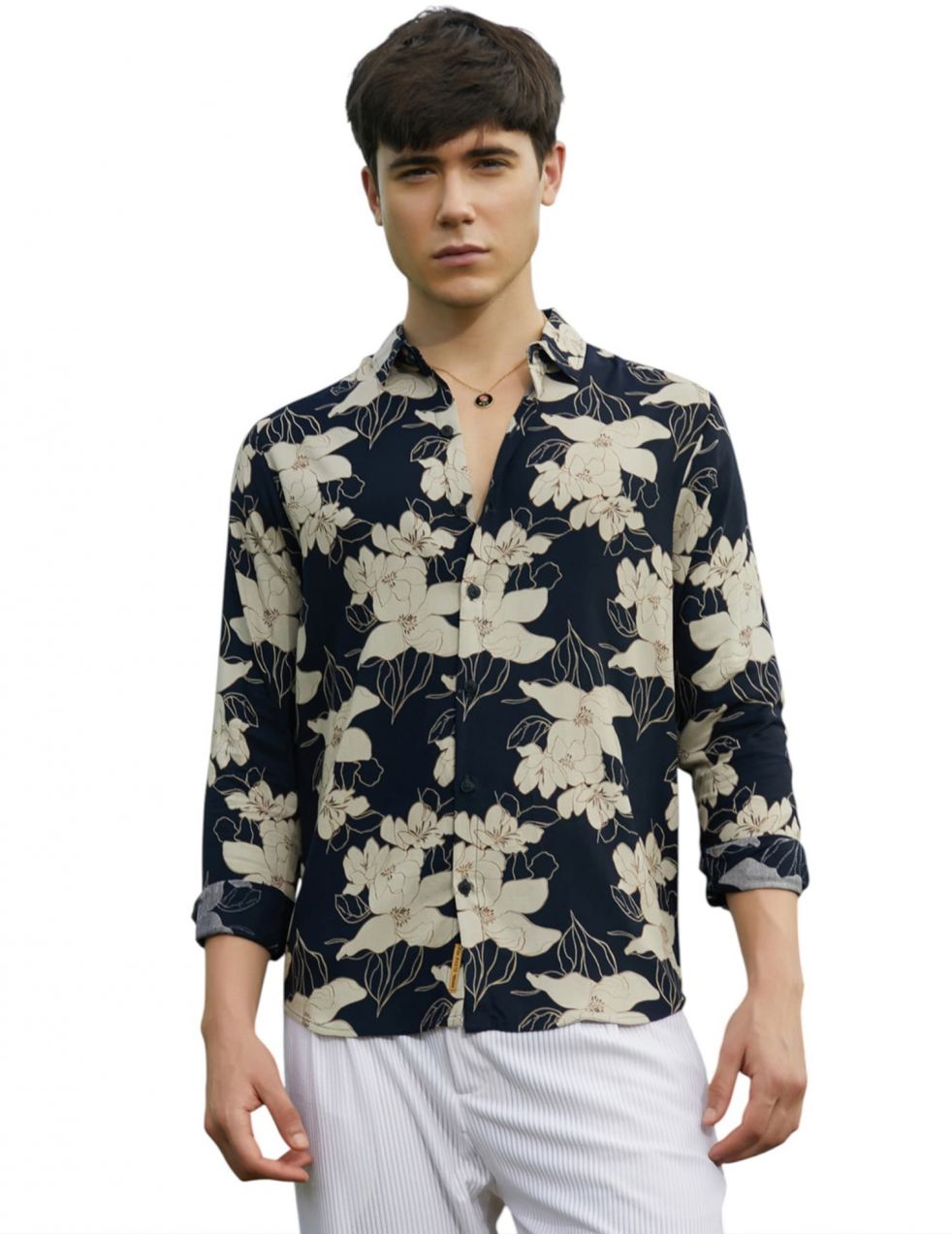 Campus Sutra Košeľa 'Aylin'  béžová / tmavobéžová / čierna