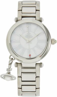 Vivienne Westwood Analógové hodinky  strieborná / biela