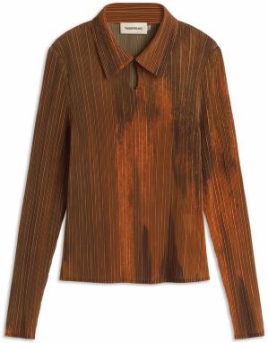 Thinking MU Blúzka 'Agostina'  hnedá / koňaková / tmavohnedá