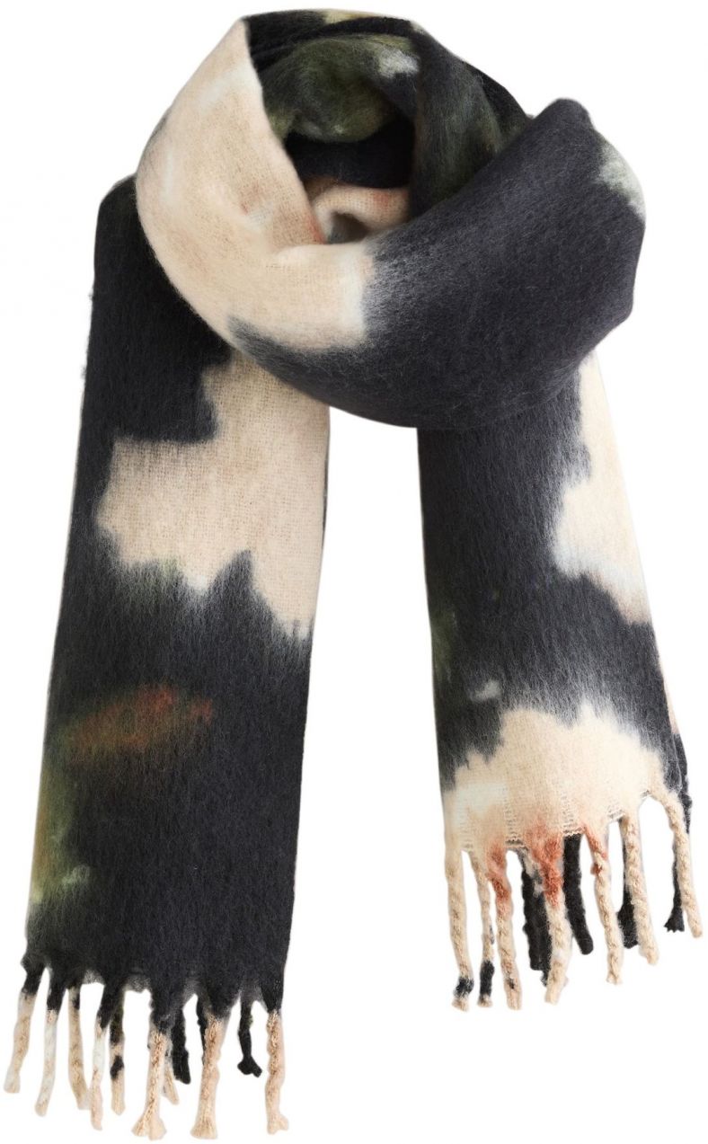 Next Šál  tmavošedá / tmavozelená / oranžová / čierna