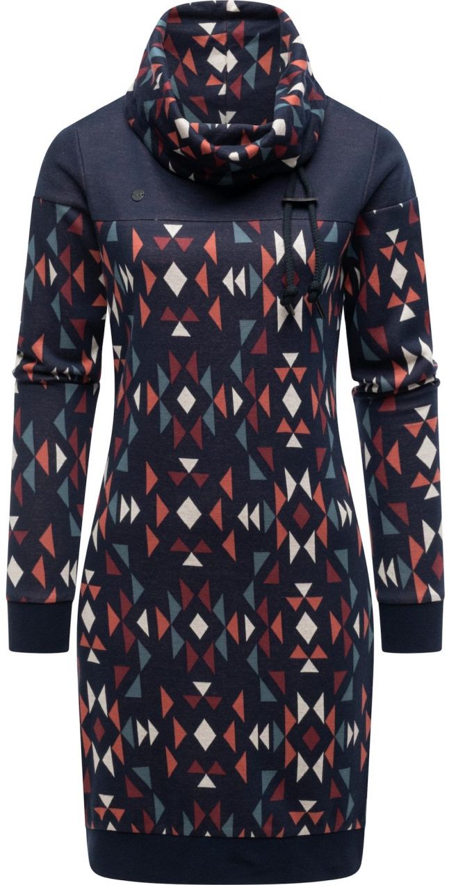Ragwear Šaty 'Chlloe Aztec'  námornícka modrá / tmavomodrá / ohnivo červená / šedobiela