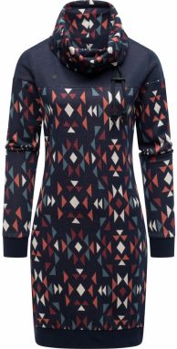 Ragwear Šaty 'Chlloe Aztec'  námornícka modrá / tmavomodrá / ohnivo červená / šedobiela