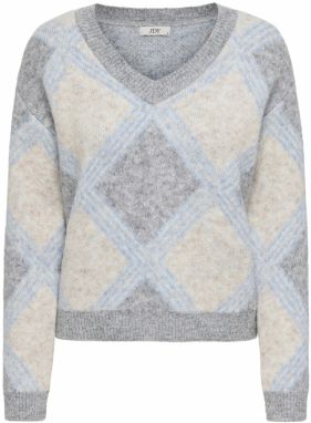 JDY Sveter 'JDYZOEY'  svetlomodrá / svetlosivá / sivá melírovaná