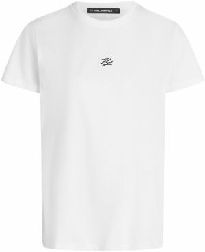 Karl Lagerfeld Tričko 'AUTOGRAPH'  čierna / biela