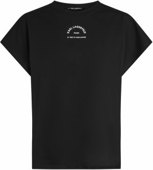 Karl Lagerfeld Tričko 'RUE ST-GUILLAUME'  čierna / biela