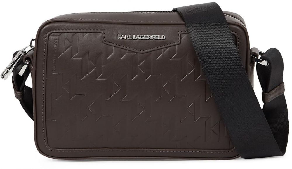 Karl Lagerfeld Taška cez rameno  tmavohnedá
