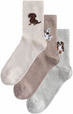 Next Ponožky  krémová / hnedá / svetlohnedá / svetlosivá