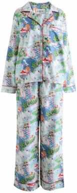 Cath Kidston Pyžamo  modrá / pastelovo modrá / zelená / červená / biela