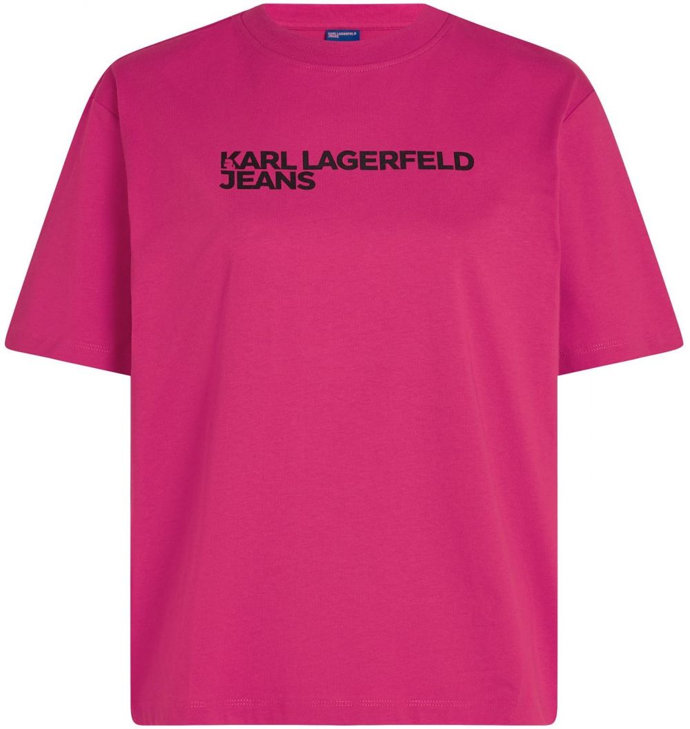 KARL LAGERFELD JEANS Tričko  tmavoružová / čierna